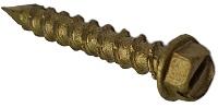 Hexagonal Head Concrete Screw Yellow Zinc Plated 1/4 * 6" [Socket & Slotted Drive]