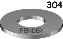 Flat Washer Fender Oversized Stainless Steel #10 * 3/4 OD