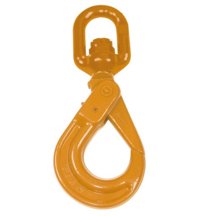 Swivel Eye Hook Load-Lock jaune Painted Alloy Steel 1/4 Grade 80