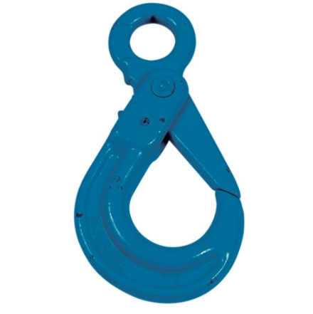 Wide Mount Hook With Eye bleu Painted Alloy Steel 9/32 Grade 100