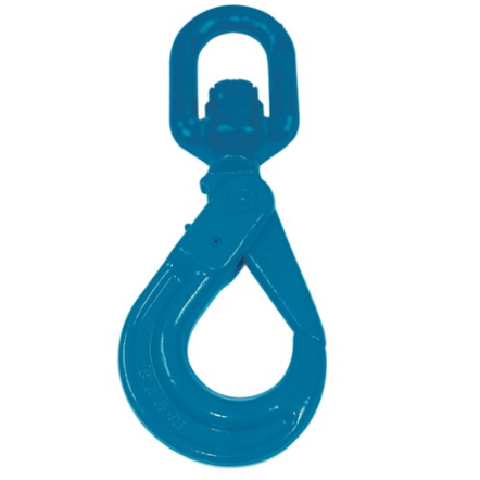 Swivel Eye Hook Load-Lock bleu Painted Alloy Steel 1/4 Grade 100