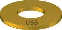 Flat Washer USS Brass 3/8 * 7/8 OD