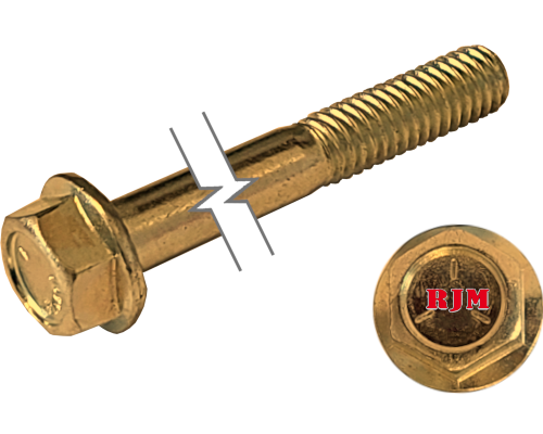 Imperial Flanged Hexagonal Bolt Partial Thread Yellow Zinc Plated 1/4-20 * 1-1/4" Grade 5