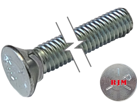 Imperial Plow Bolt Full Thread Zinc Plated  3/8-16 * 1" Grade 5 data-zoom=