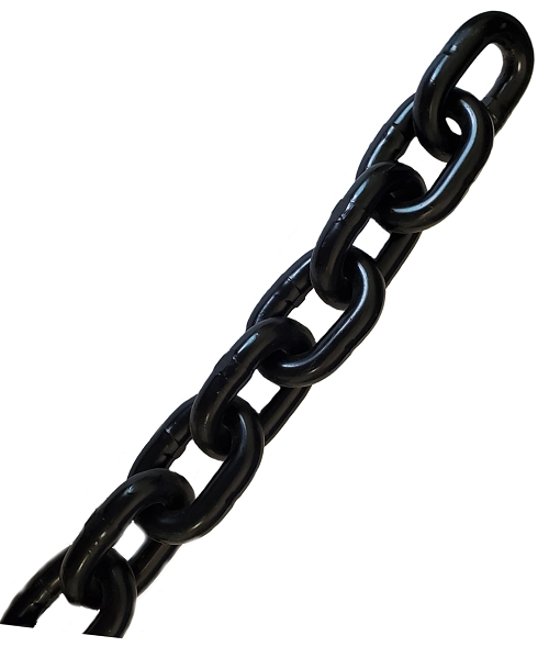 Straight Link Chain Black Steel 3/8 Grade 80