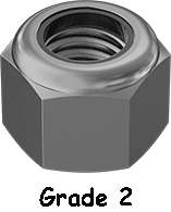 Hexagonal Nut Nylon Insert Fine Thread Zinc 10-32 Grade 2