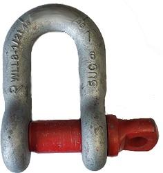 D-Shackle Hot Dip Galvanized 3/4-10