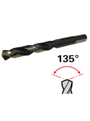 Drill Bit High Steel Black and Gold Coated 3-16 * 3 [ 135°, Split Point, Flat Grip ] data-zoom=