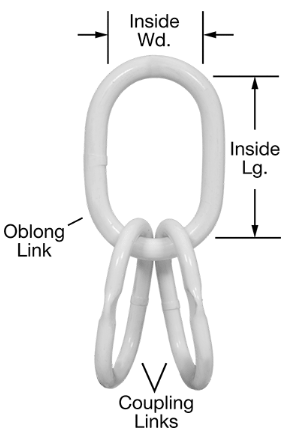 Oblong Link Assembly Orange Painted Alloy Steel 3/4 * 5-1/2" Grade 80