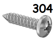 Pan Head Metal Screw Full Thread Stainless Steel #2 * 1/2" [Philips Drive]