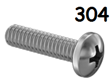 Pan Head Machine Screw Full Thread Stainless Steel 5/16-18 * 7/8" [Philips Drive]