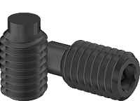 Set screw Full Thread Black Oxyde Alloy Steel 5/16-18 * 1-3/4" Grade 8 [Dog Point] [Allen Drive]