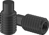 Set screw Full Thread Black Oxyde Alloy Steel 5/16-18 * 1-1/4" Grade 8 [Full Dog Point] [Allen Drive]