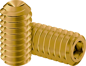 Set screw Full Thread Brass 5/16-18 * 3/8" [Cup Point] [Allen Drive] data-zoom=