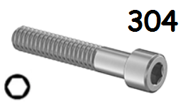 Socket Head Cap Screw Stainless Steel 7/16-14 * 2-1/2" [Cup Point] [Allen Drive] data-zoom=