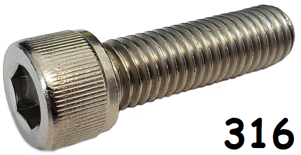 Socket Head Cap Screw Full Thread 316 Stainless Steel 4-40 * 1/4" [Cup Point] [Allen Drive]