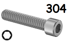 Socket Head Cap Screw Full Thread Stainless Steel 5/16-18 * 1/2" [Cup Point] [Allen Drive] data-zoom=