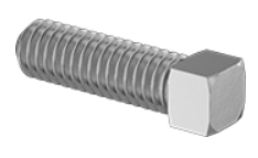 Square Head Screw Full Thread Stainless Steel 1/4-20 * 5/8" [Cup Point] [Allen Drive]