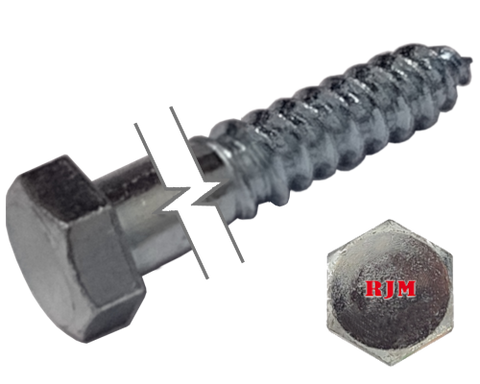 Imperial Hexagonal Lag Screw Partial Thread Zinc Plated 1/2" * 5" data-zoom=