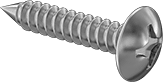 Truss Head Metal Screw Full Thread Zinc #8 * 1-1/4" [Philips Drive]