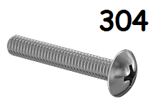 Truss Head Machine Screw Full Thread Stainless Steel 3/8-16 * 1/2" [Philips Drive]