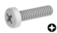 Pan Head Machine Screw White Nylon 2-56 * 1/2" [Philips Drive]