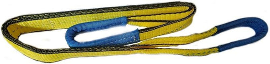 Yellow Web Sling With Reinforced Eye In Polyester 1" Width * 4'  * 2 plies Grade 5